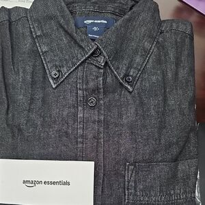 Amazon Essentials Charcoal Button-Up Shirt
